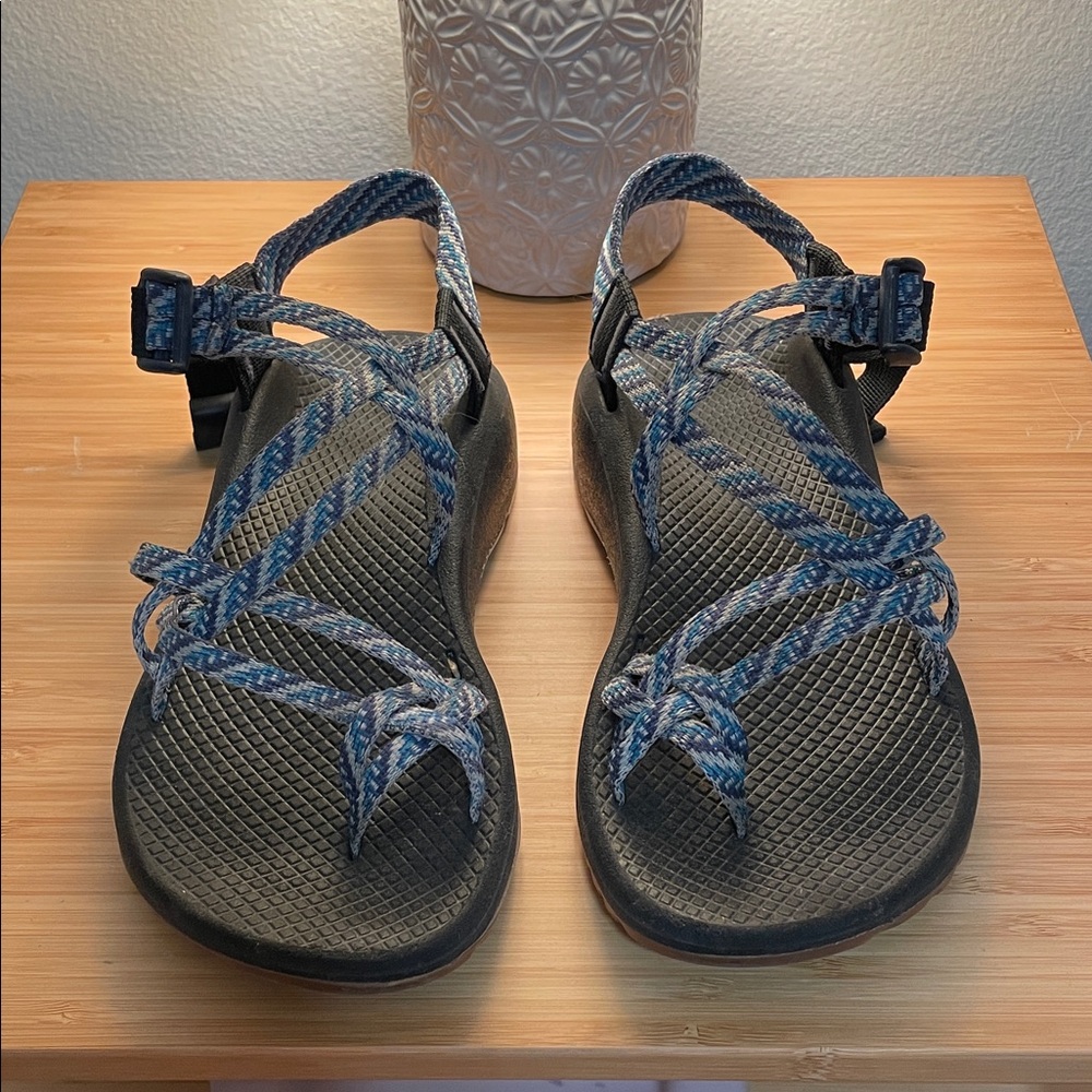 Chaco Blue and Black Women's Sandals Size 8